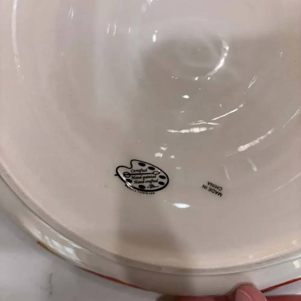 Temp-tations Old World Pumpkin Patch Serving Bowl with Raised Center Seasonal